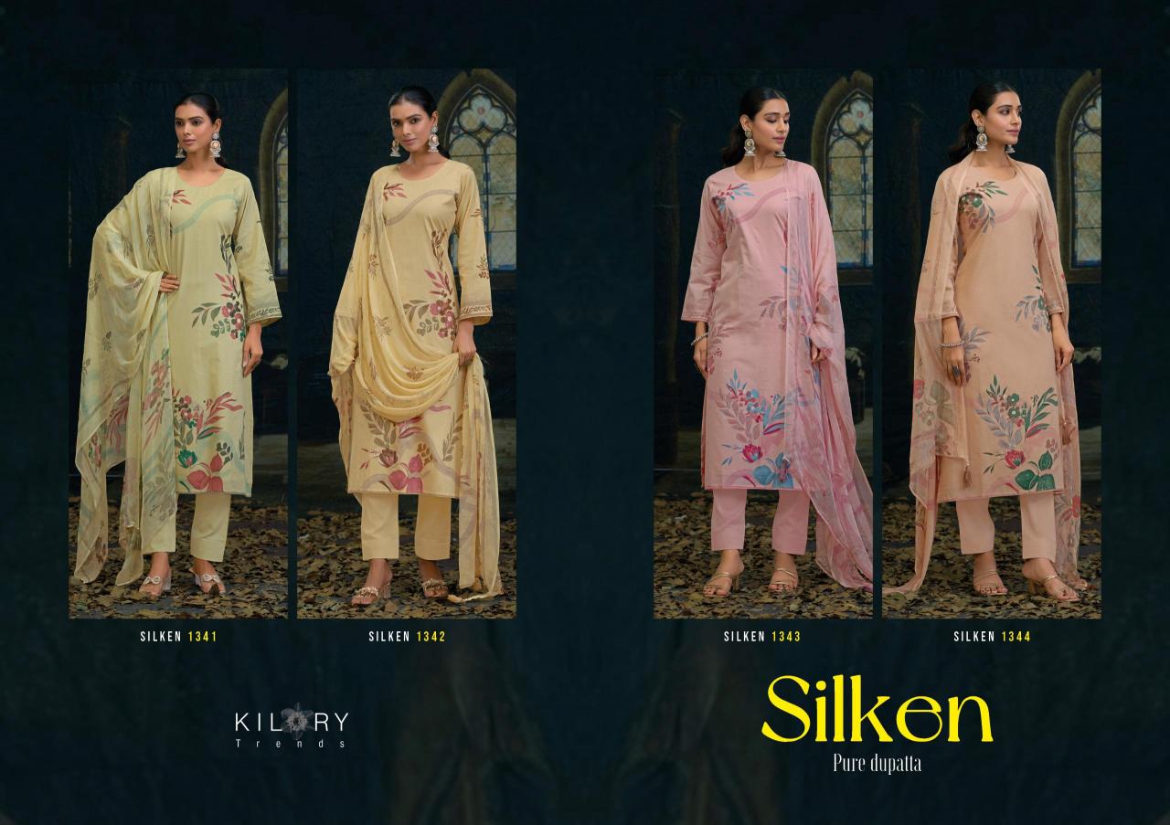 KILORY Silken LWAN COTTON dress material wholesale market online surat