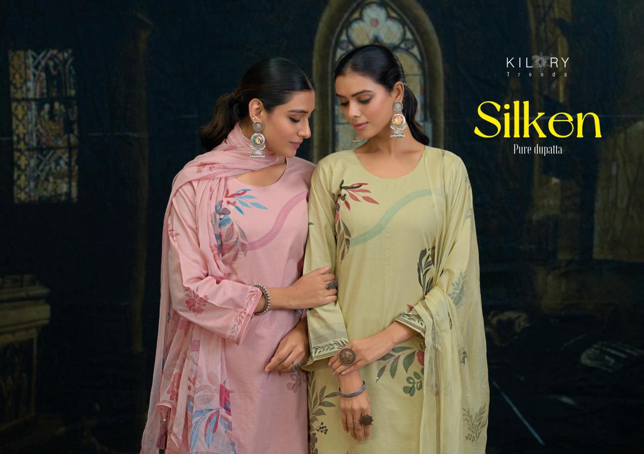 KILORY Silken LWAN COTTON dress material wholesale market online surat