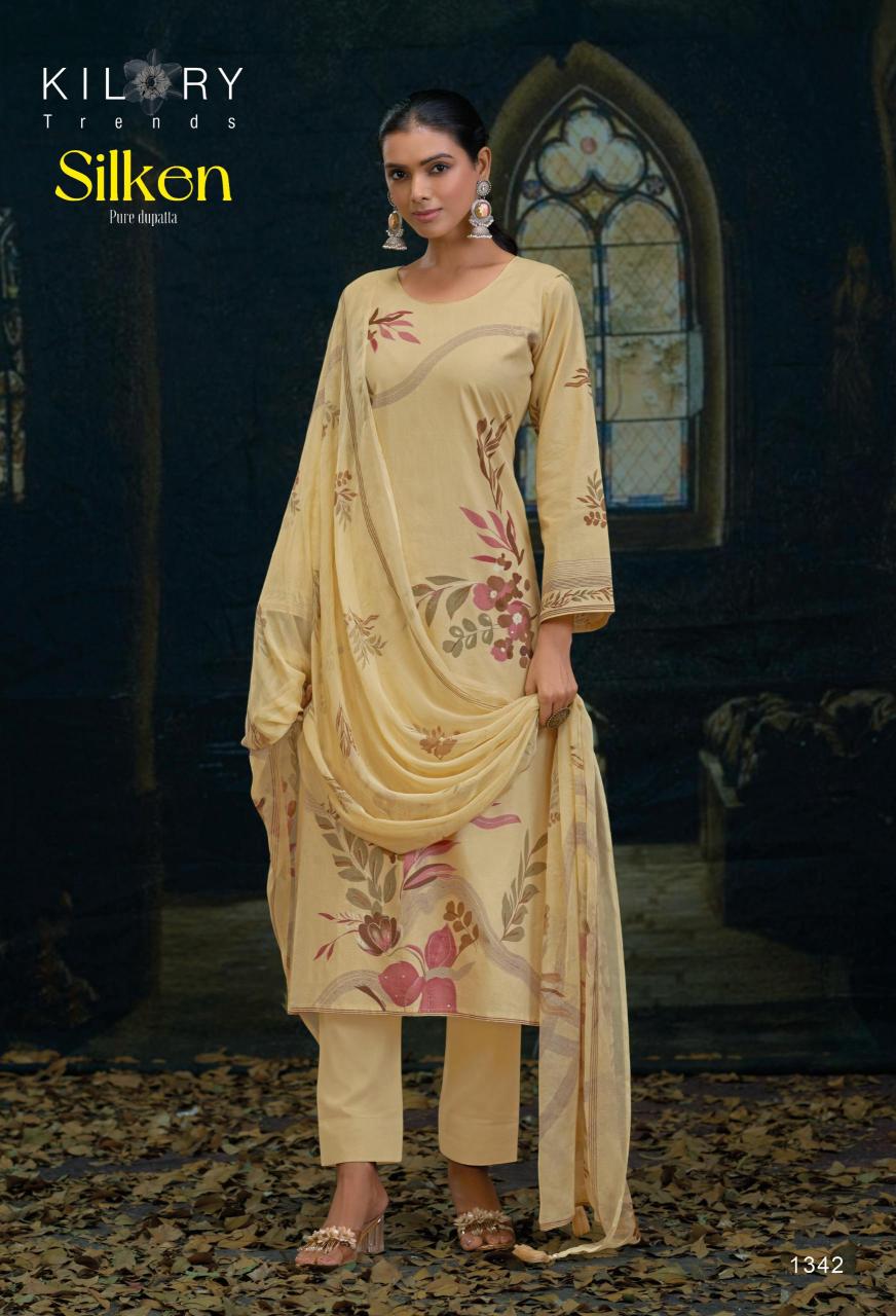 KILORY Silken LWAN COTTON dress material wholesale market online surat