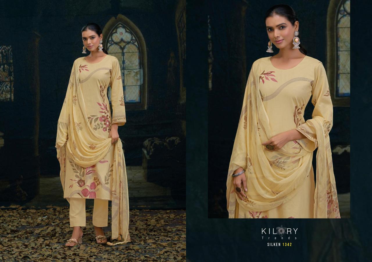 KILORY Silken LWAN COTTON dress material wholesale market online surat