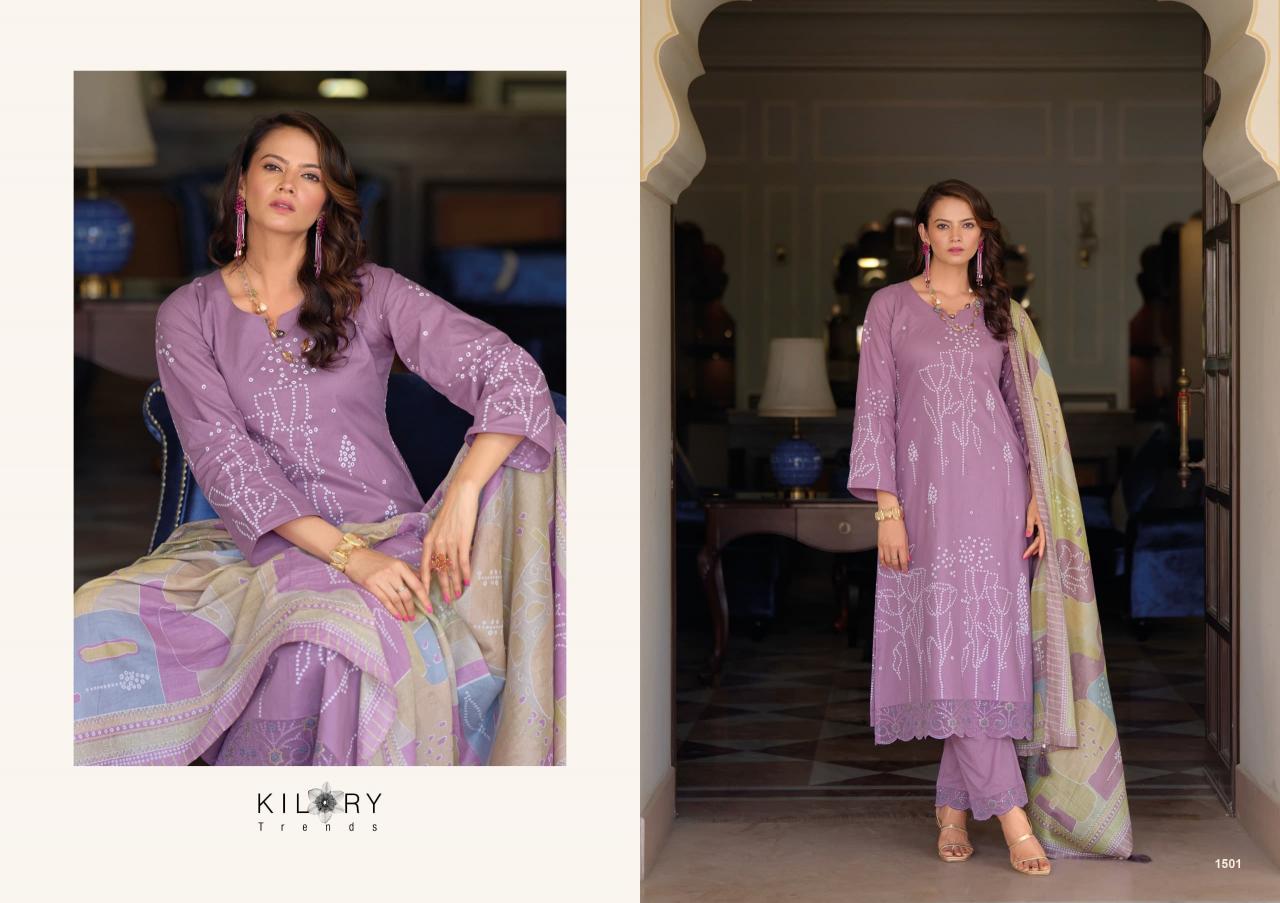 Kilory trends beverly cotton khadi print surat wholesale market dress materials