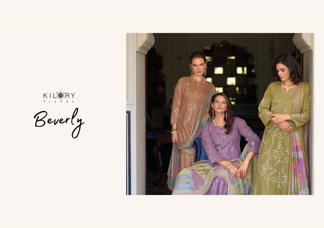 Kilory trends beverly cotton khadi print surat wholesale market dress materials