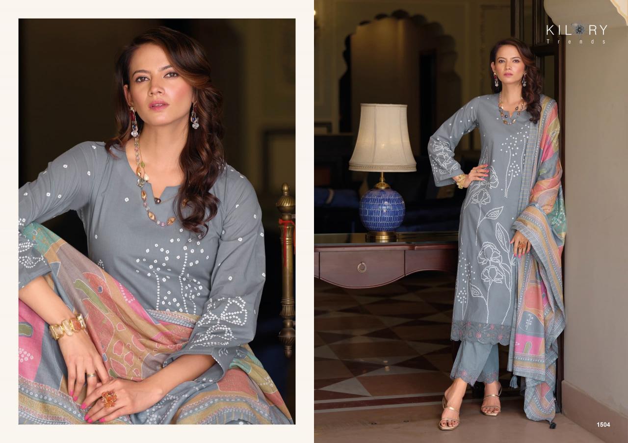 Kilory trends beverly cotton khadi print surat wholesale market dress materials