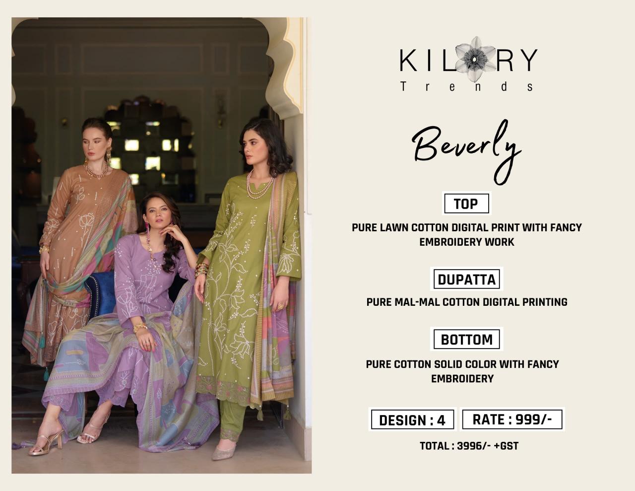Kilory trends beverly cotton khadi print surat wholesale market dress materials