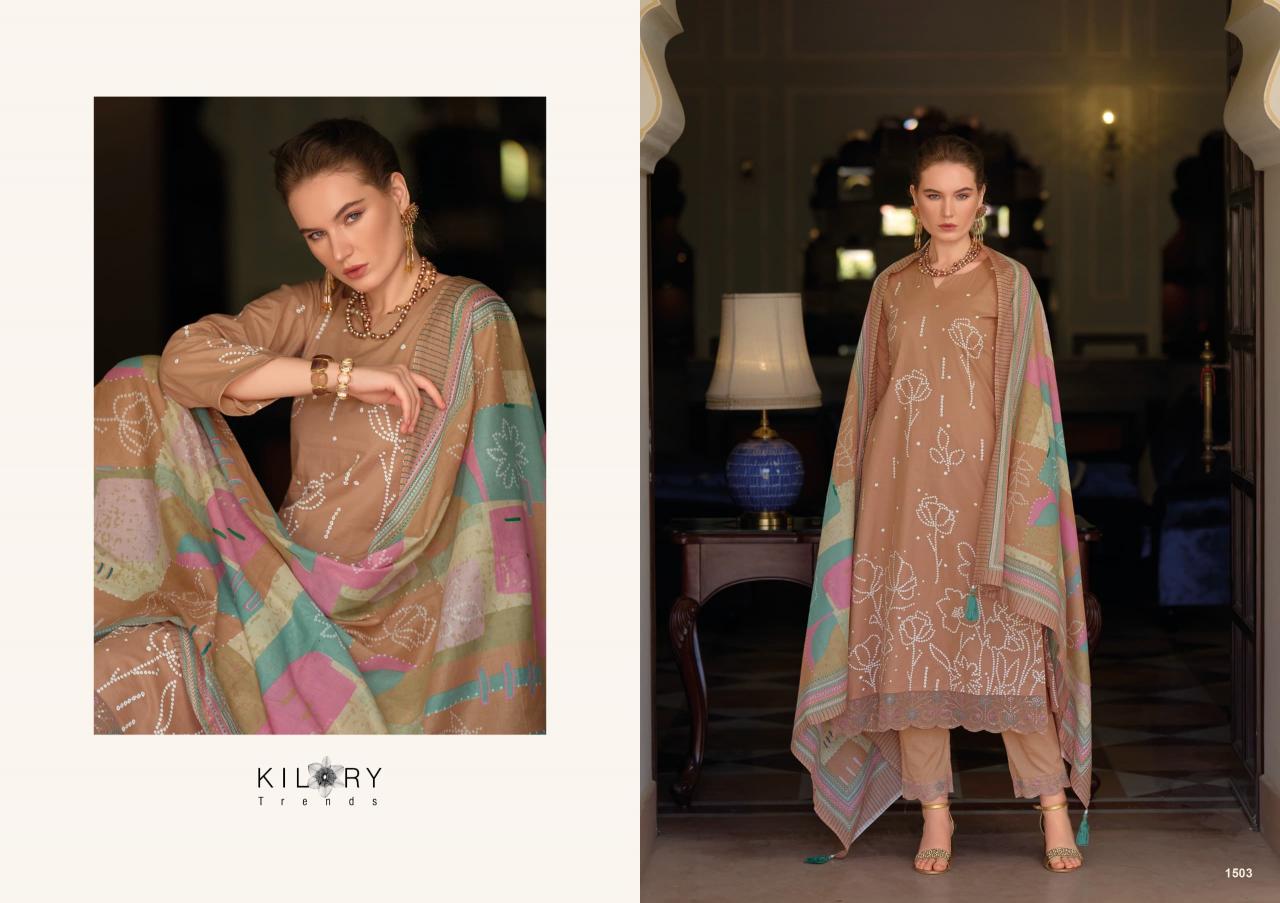 Kilory trends beverly cotton khadi print surat wholesale market dress materials