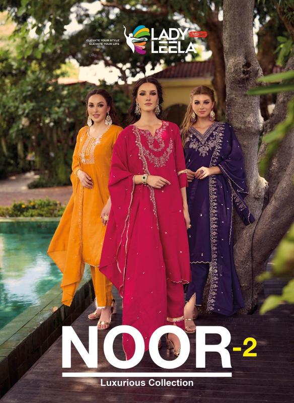 Lady leela noor 2 shimmer vichitra fabric branded kurtis wholesale online