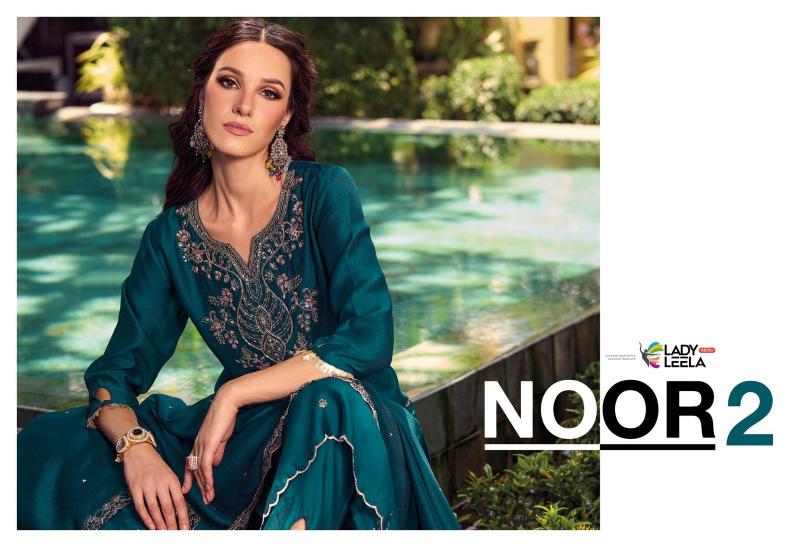 Lady leela noor 2 shimmer vichitra fabric branded kurtis wholesale online