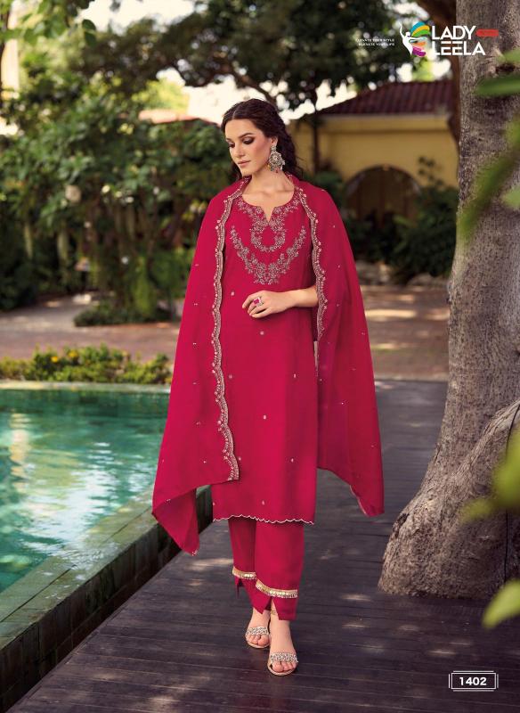 Lady leela noor 2 shimmer vichitra fabric branded kurtis wholesale online