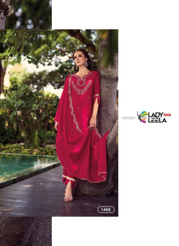 Lady leela noor 2 shimmer vichitra fabric branded kurtis wholesale online