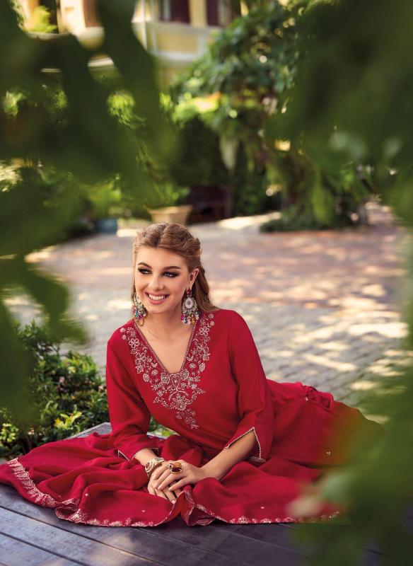Lady leela noor 2 shimmer vichitra fabric branded kurtis wholesale online