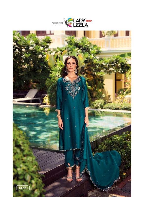 Lady leela noor 2 shimmer vichitra fabric branded kurtis wholesale online