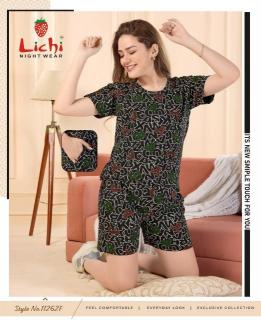 Lichi 11262 A to F Short 2 Co Ord Set Night suits wholesale market