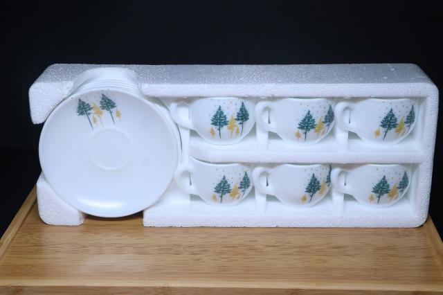 MG Royale Pine Cup & Saucer Set Elegant Forest-Inspired Design kitchen products wholesale India