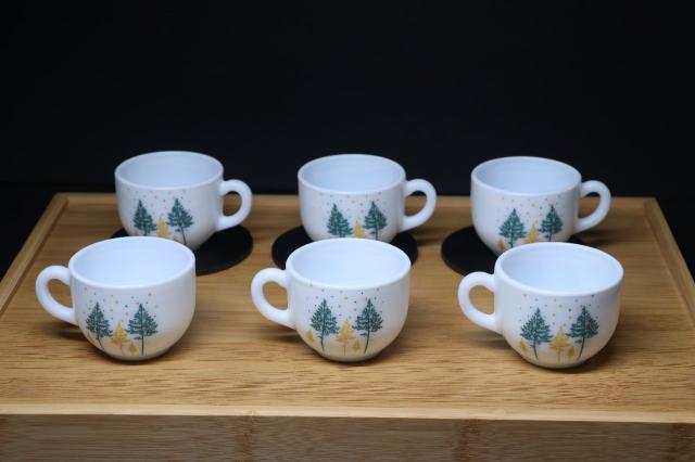MG Royale Pine Cup & Saucer Set Elegant Forest-Inspired Design kitchen products wholesale India