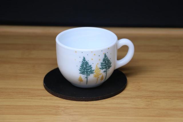 MG Royale Pine Cup & Saucer Set Elegant Forest-Inspired Design kitchen products wholesale India