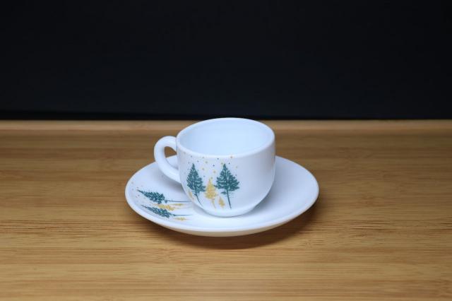 MG Royale Pine Cup & Saucer Set Elegant Forest-Inspired Design kitchen products wholesale India
