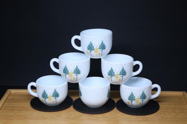 MG Royale Pine Cup & Saucer Set Elegant Forest-Inspired Design kitchen products wholesale India
