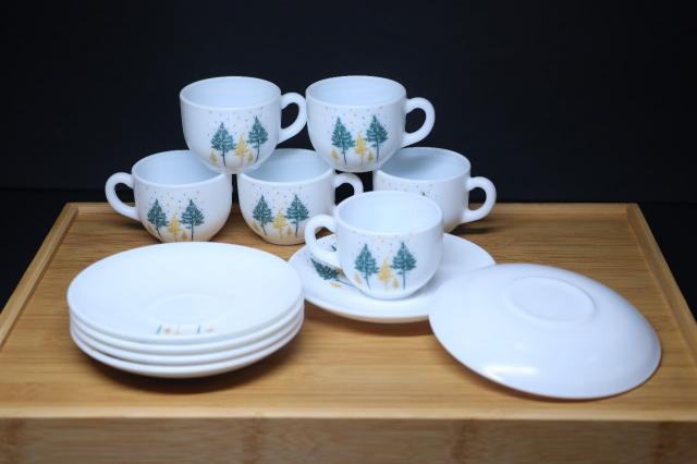 MG Royale Pine Cup & Saucer Set Elegant Forest-Inspired Design kitchen products wholesale India