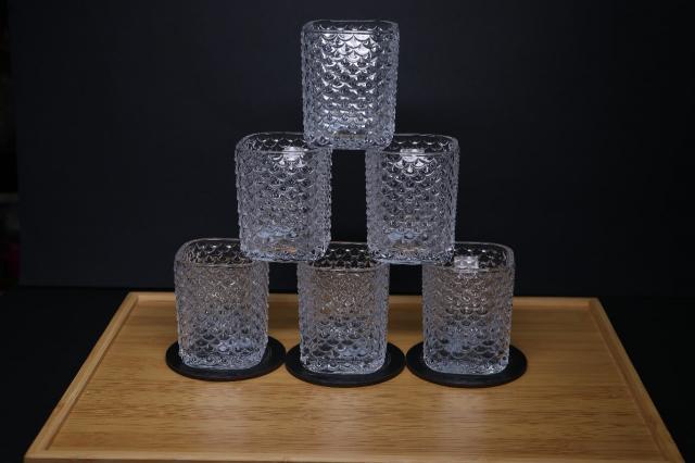 MG Vintage Embossed Glass with Scalloped Design Indian kitchenware manufacturers