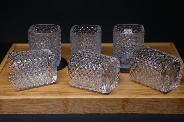 MG Vintage Embossed Glass with Scalloped Design Indian kitchenware manufacturers