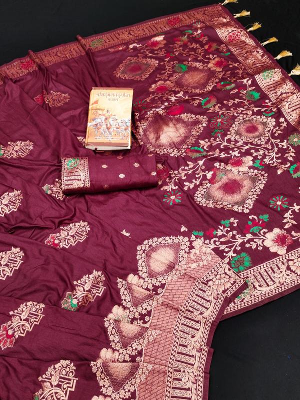 Multiple soft banarasi khadi georgette silk saree & pallu with blouse surat saree market