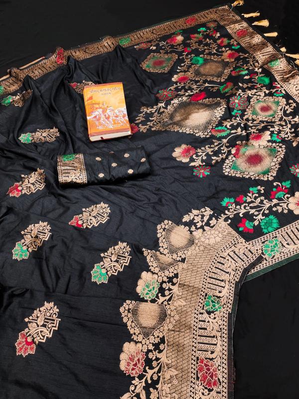 Multiple soft banarasi khadi georgette silk saree & pallu with blouse surat saree market
