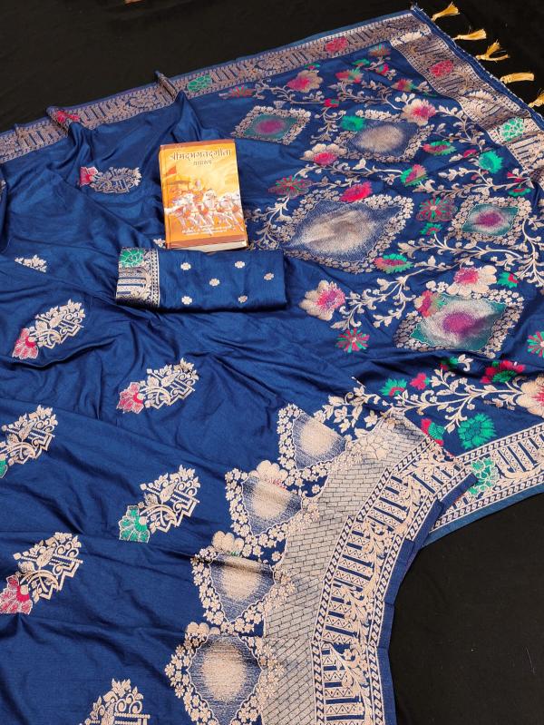 Multiple soft banarasi khadi georgette silk saree & pallu with blouse surat saree market