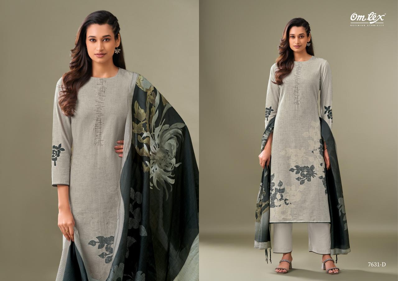 Omtex aarohi vintage linen cotton digital print pakistani salwar kameez wholesale