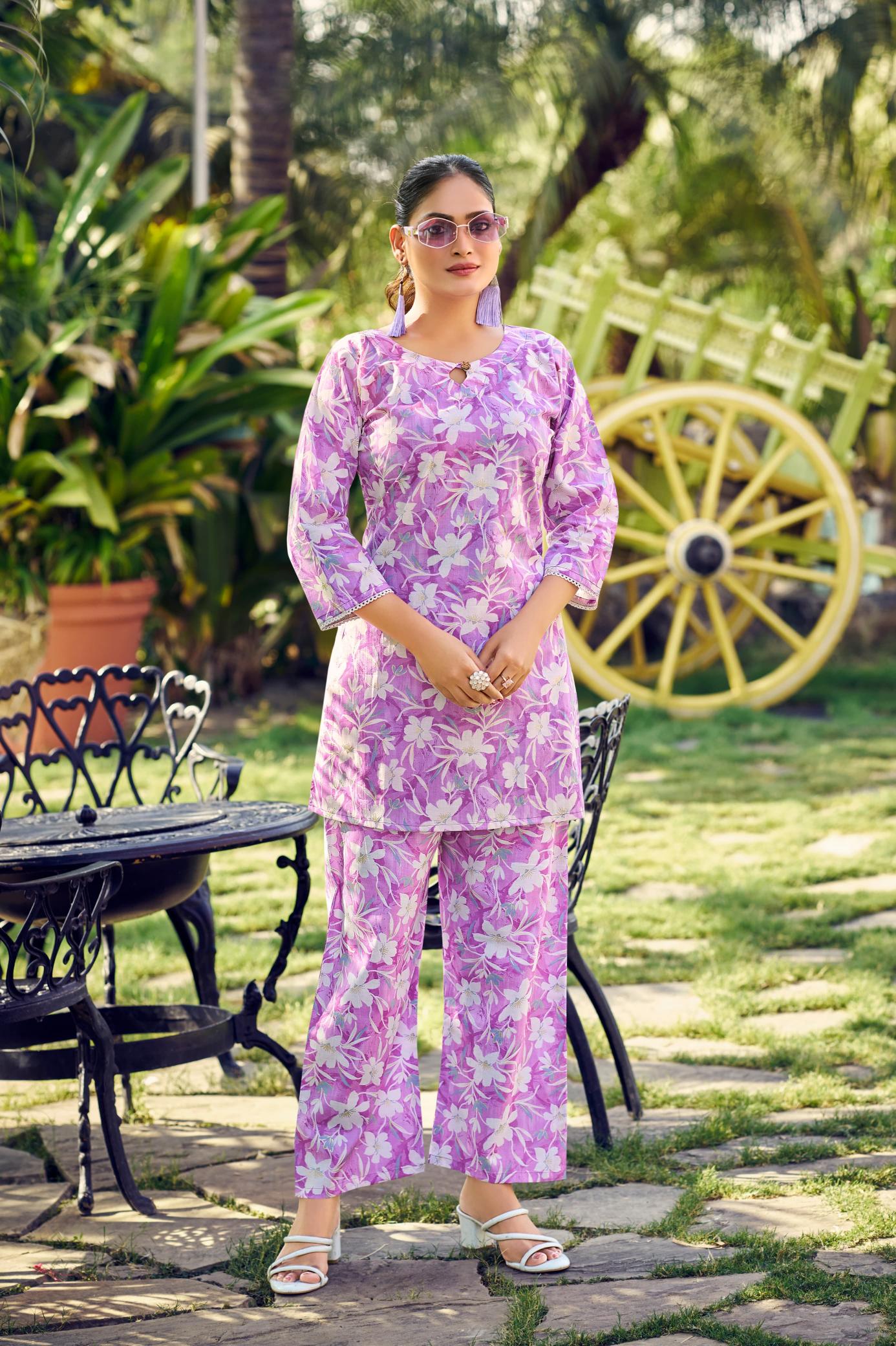 Ossm cotton beats vol 2 cotton foil print coord set premium kurti brands