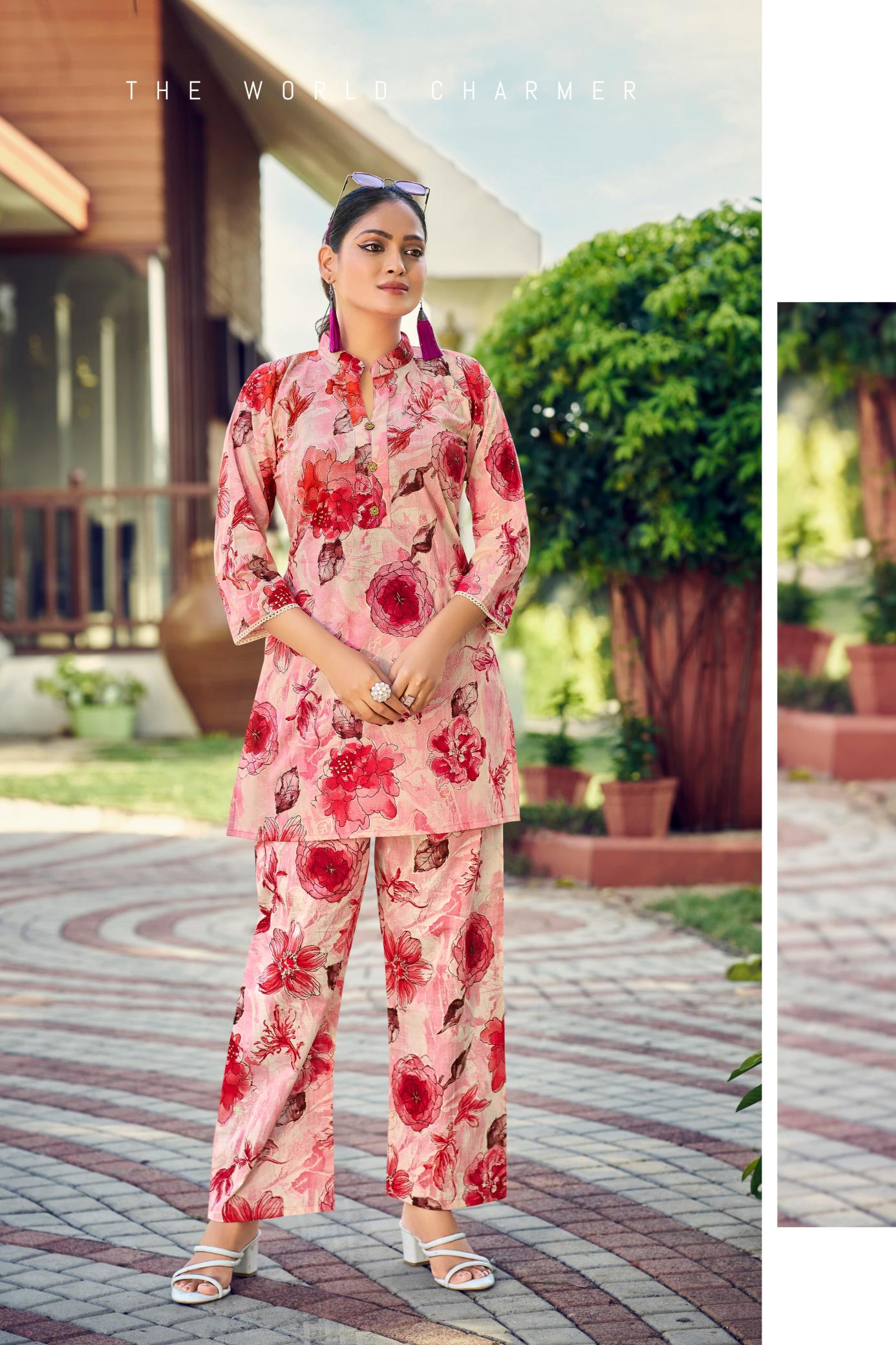 Ossm cotton beats vol 2 cotton foil print coord set premium kurti brands