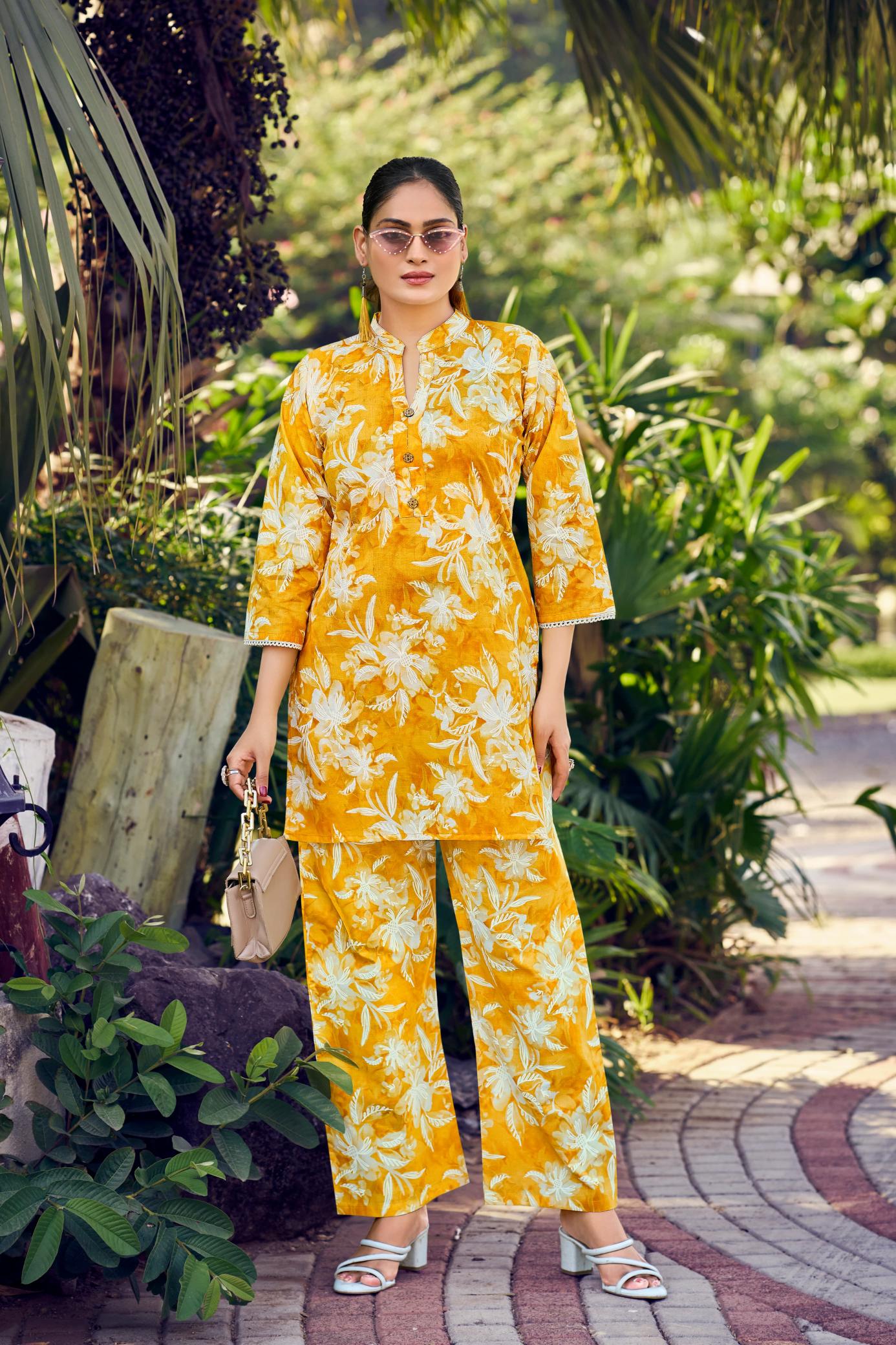 Ossm cotton beats vol 2 cotton foil print coord set premium kurti brands