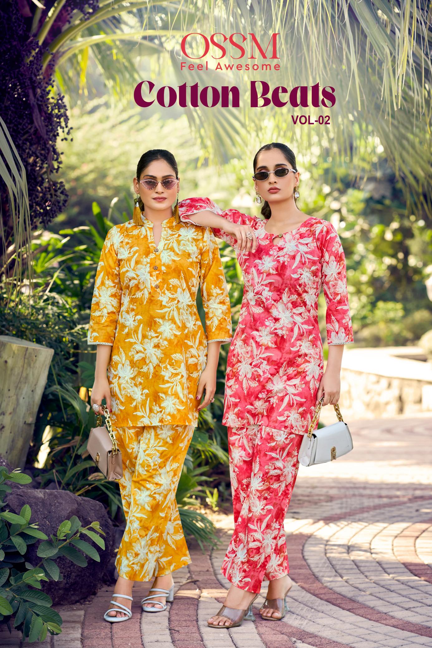 Ossm cotton beats vol 2 cotton foil print coord set premium kurti brands
