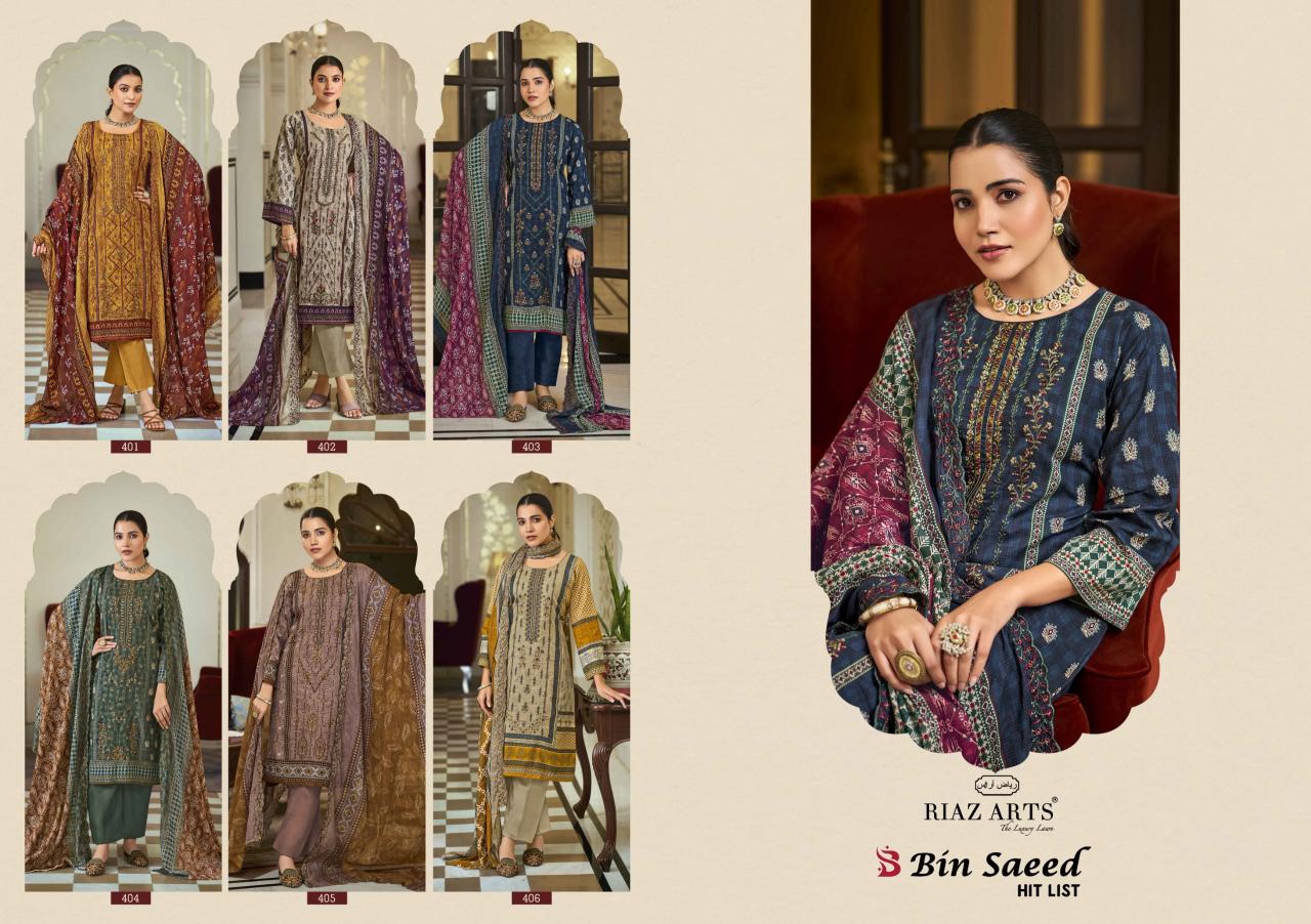 Riaz arts bin saeed hitlist cotton wholesale market in mumbai for dress materials