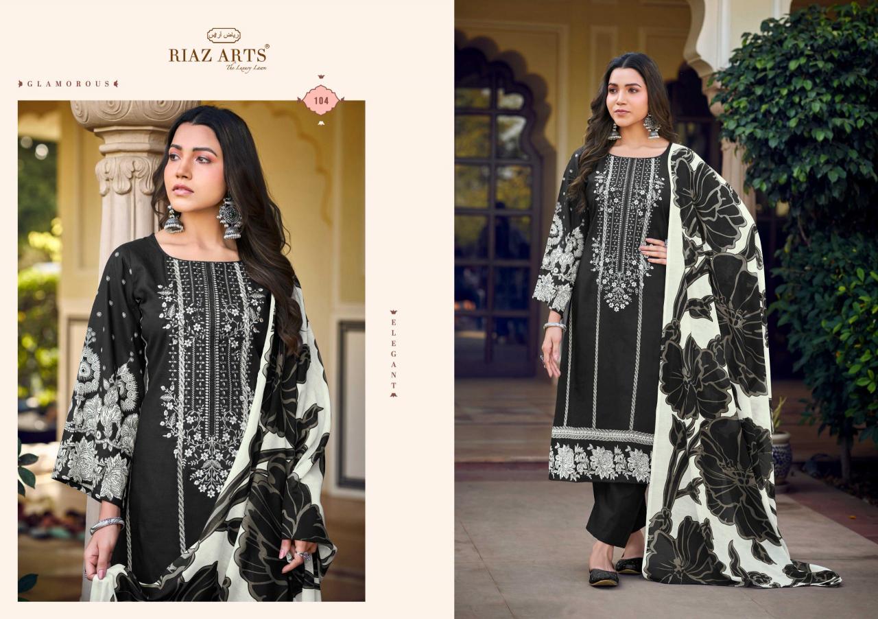 Riaz arts musafir karachi lawn camric digital print wholesale market in mumbai for dress materials