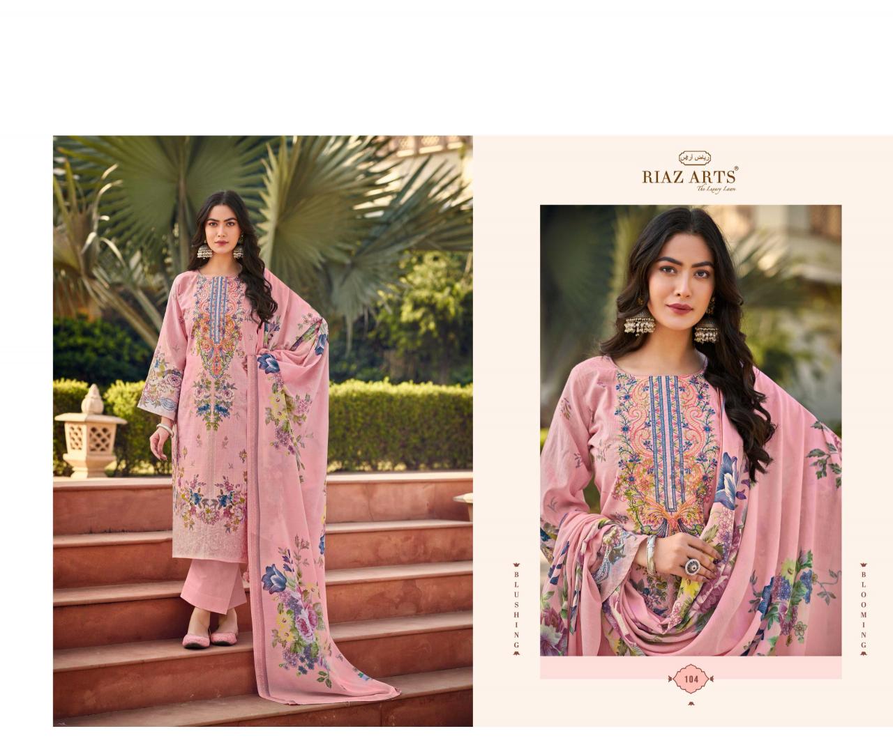 Riaz arts musafir karachi lawn camric digital print wholesale market in mumbai for dress materials