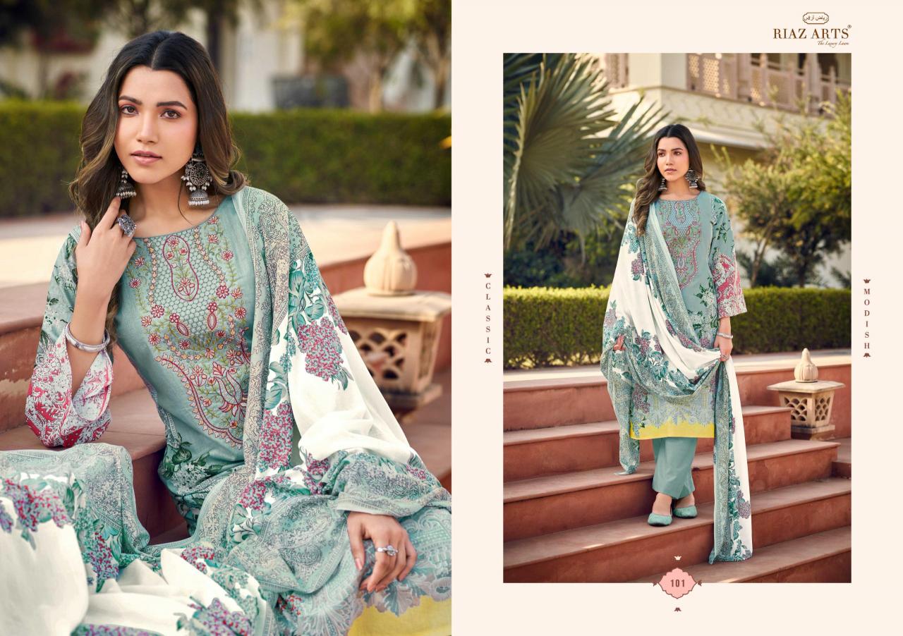 Riaz arts musafir karachi lawn camric digital print wholesale market in mumbai for dress materials
