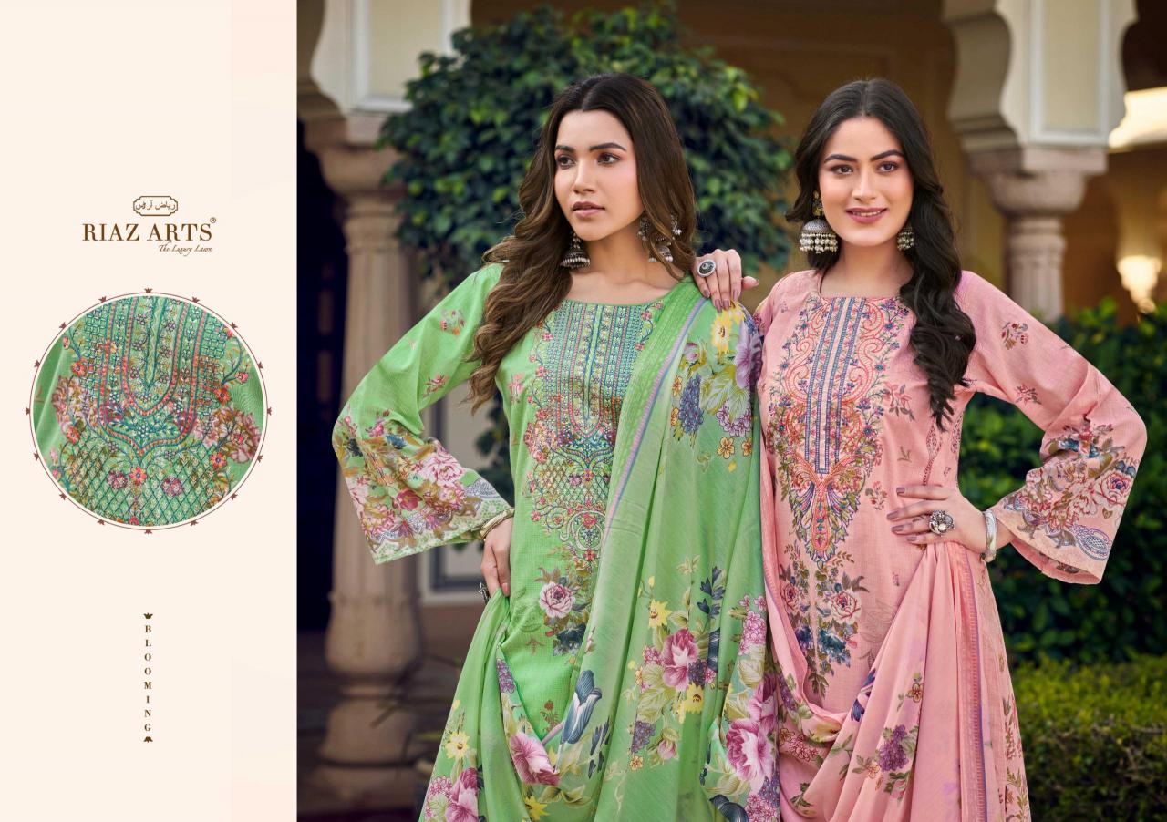 Riaz arts musafir karachi lawn camric digital print wholesale market in mumbai for dress materials