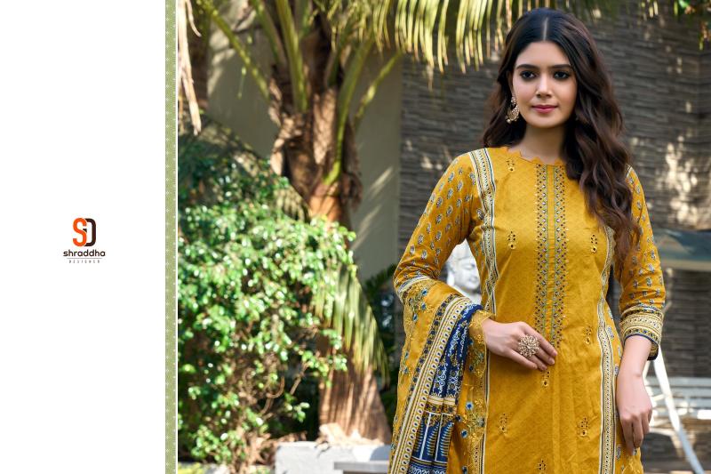 Sharddha designer bin saeed pure cotton wholesale market in mumbai for dress materials