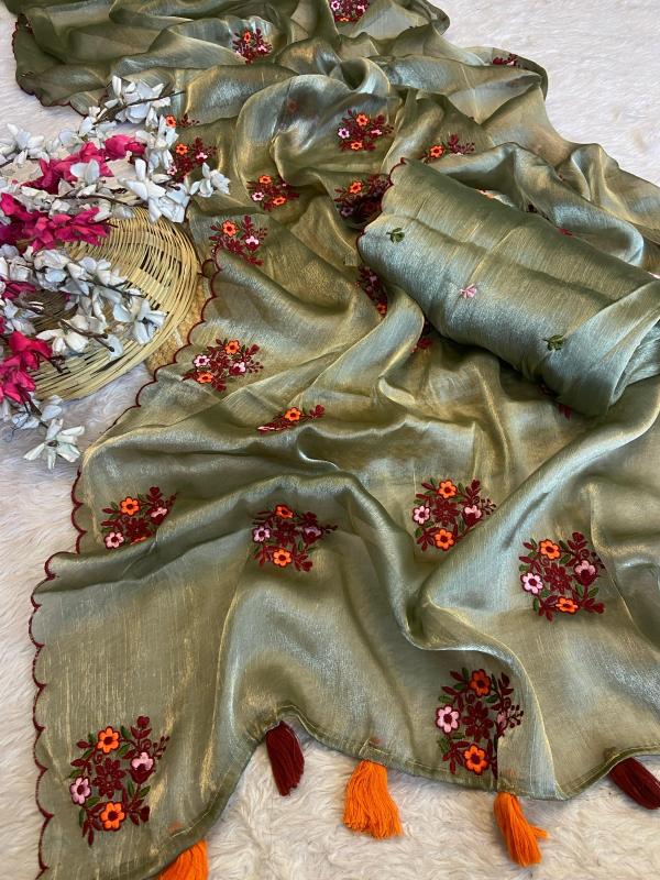 Shree balaji exclusive embroidery work surat saree wholesale market 