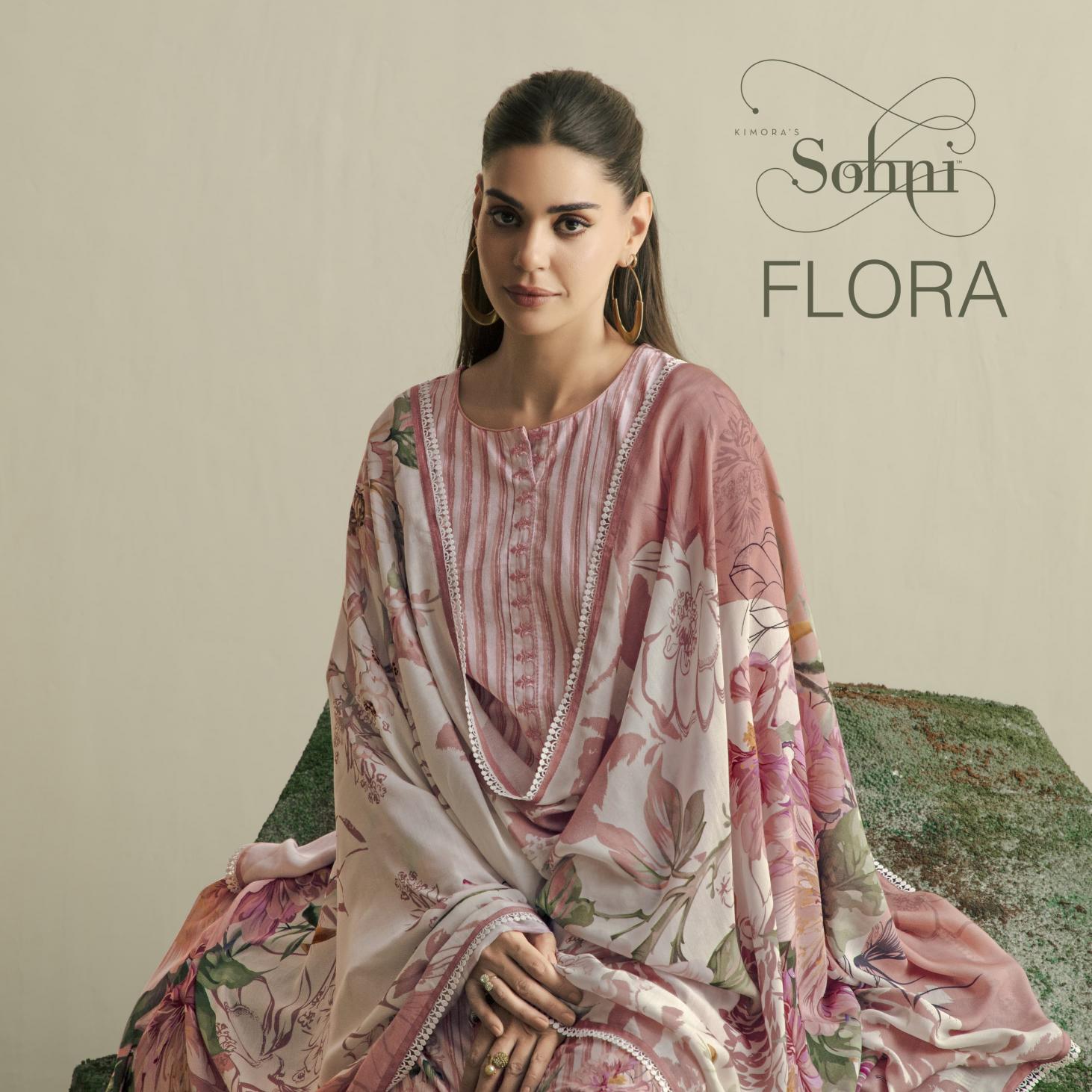Sohani flora vol -17 kimora digital printed wholesale market in mumbai for dress materials