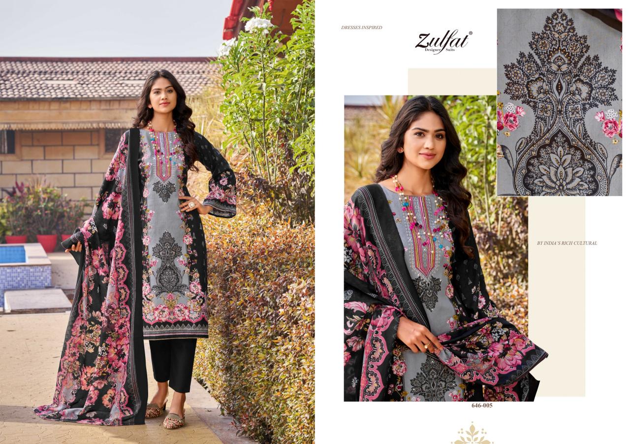 Zulfat designer suits raabta cotton wholesale market in mumbai for dress materials