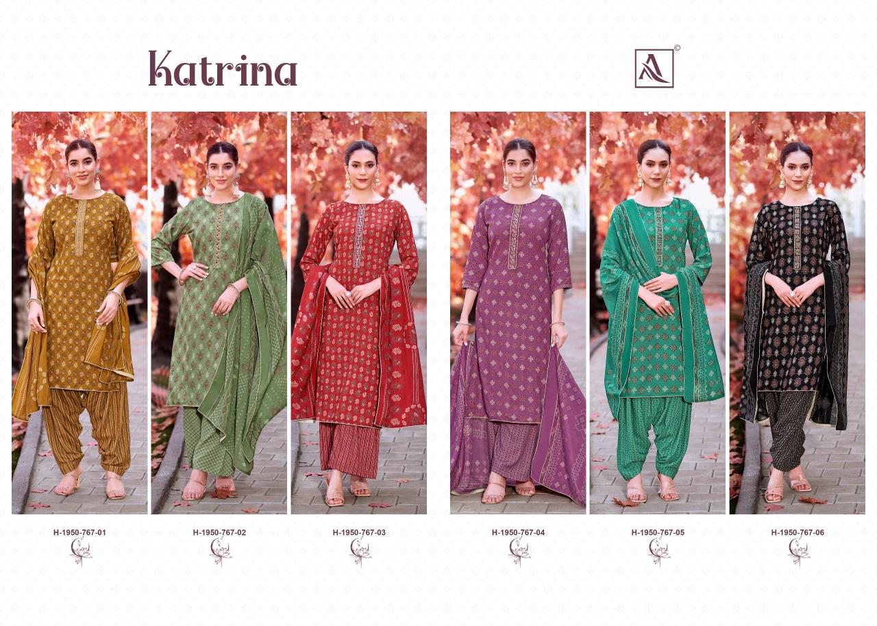 Alok suit katrina viscose reyon print wholesale market in mumbai for dress materials