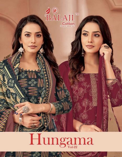 Balaji hungama vol-22 cotton printed wholesale market in mumbai for dress materials