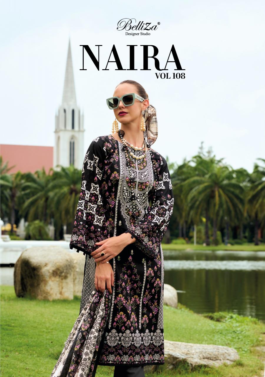 Belliza designer studio cotton digital prints wholesale market in mumbai for dress materials