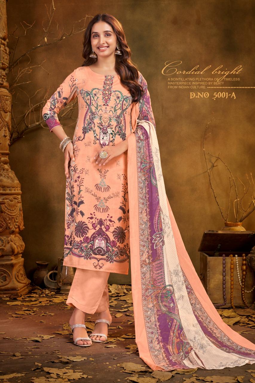 Bipson prints gulnaaz cotton kashmiri print wholesale market in mumbai for dress materials