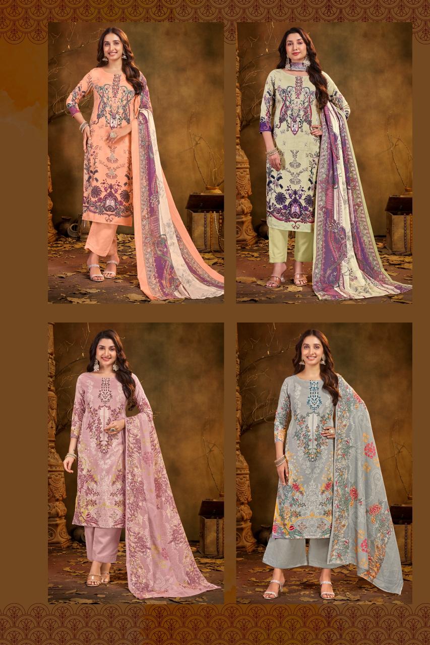 Bipson prints gulnaaz cotton kashmiri print wholesale market in mumbai for dress materials