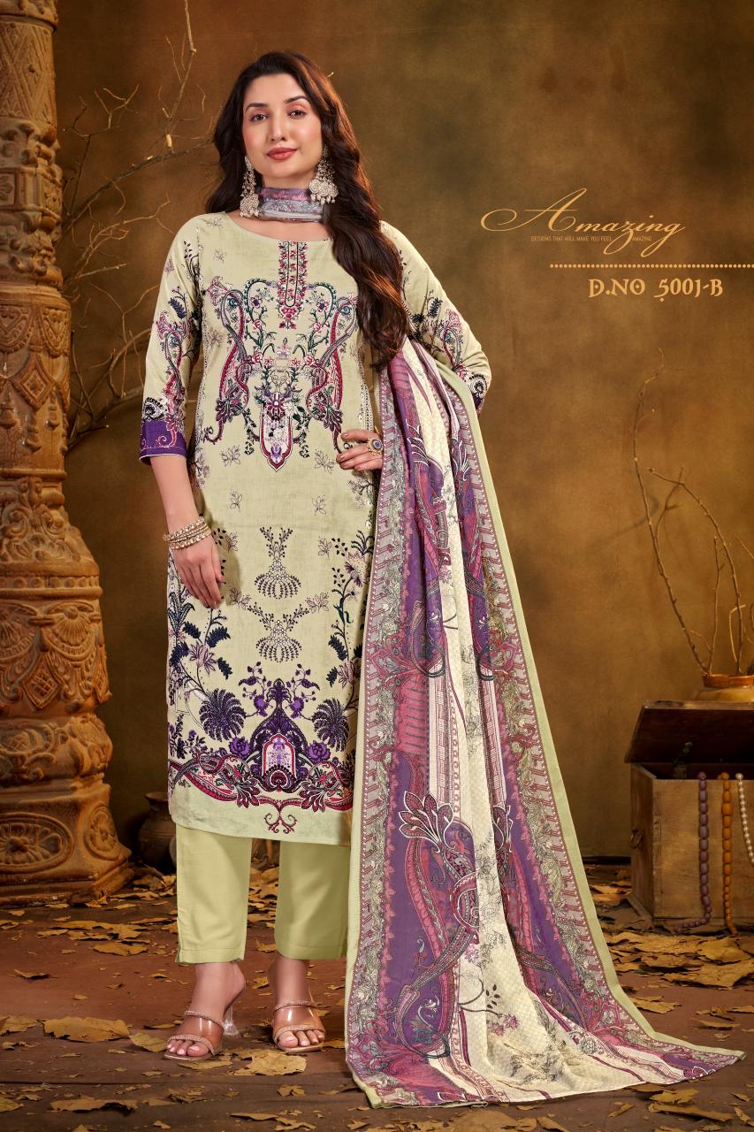 Bipson prints gulnaaz cotton kashmiri print wholesale market in mumbai for dress materials