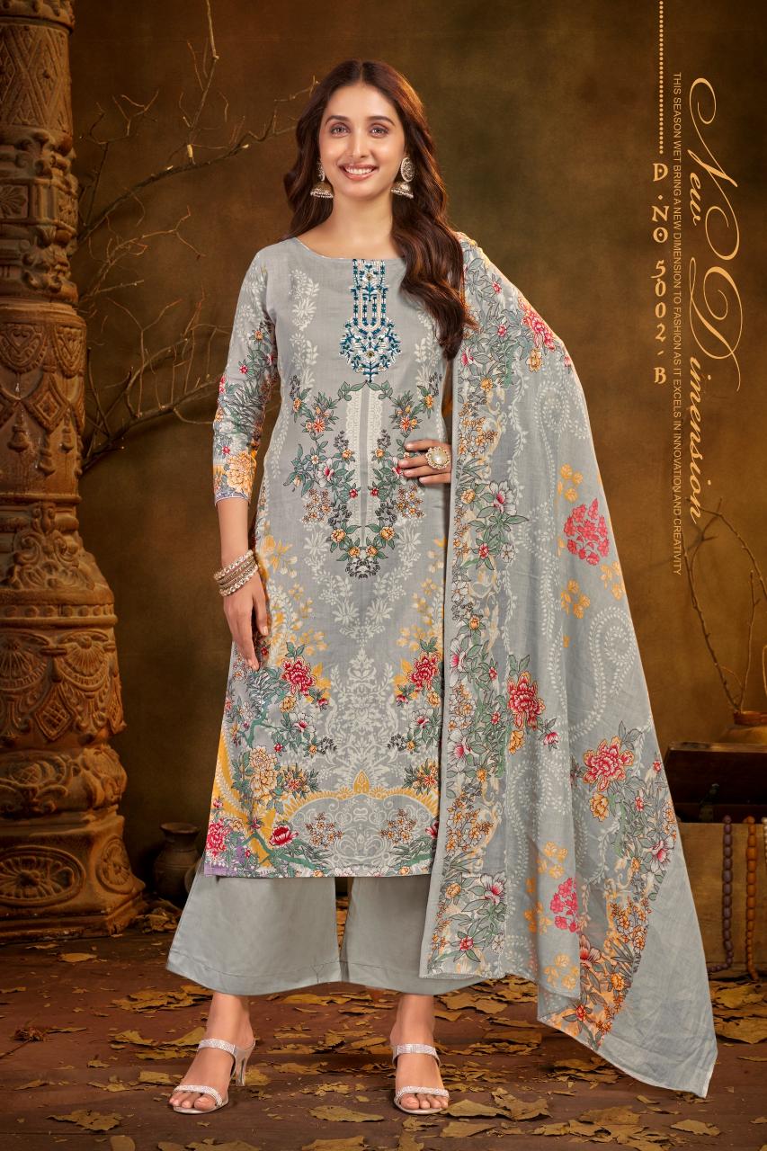 Bipson prints gulnaaz cotton kashmiri print wholesale market in mumbai for dress materials