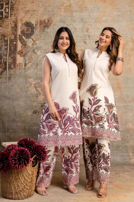 Cotton flex two piece cord set kurtis manufacturers