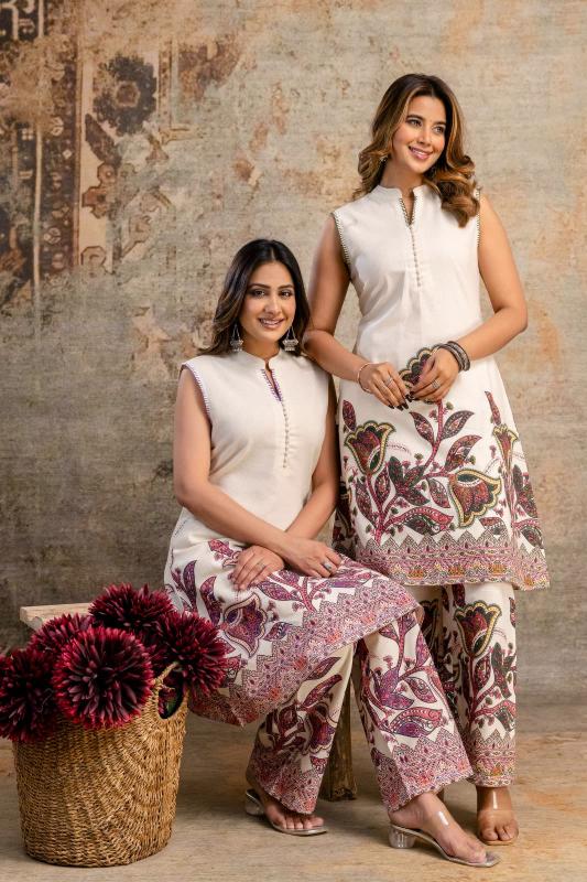 Cotton flex two piece cord set kurtis manufacturers